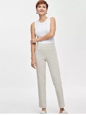 JM Collection Cropped Ankle Pants in Light Taupe
